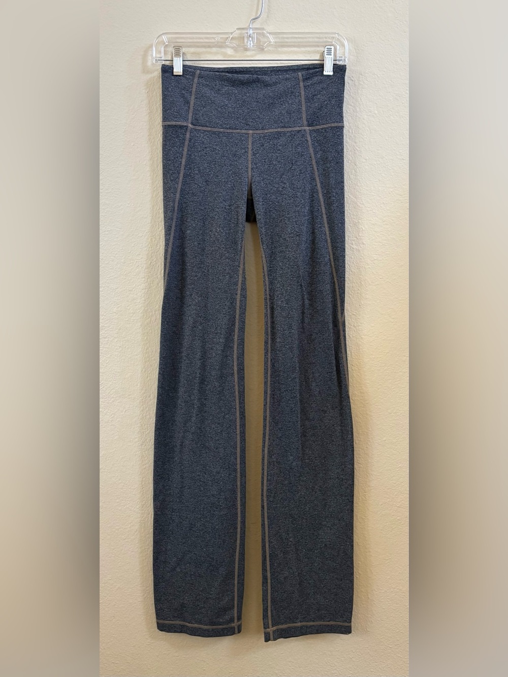 Athleta Small Tall Legging Boot Cut Flare Leg Heather Gray w/Contrast Stitching